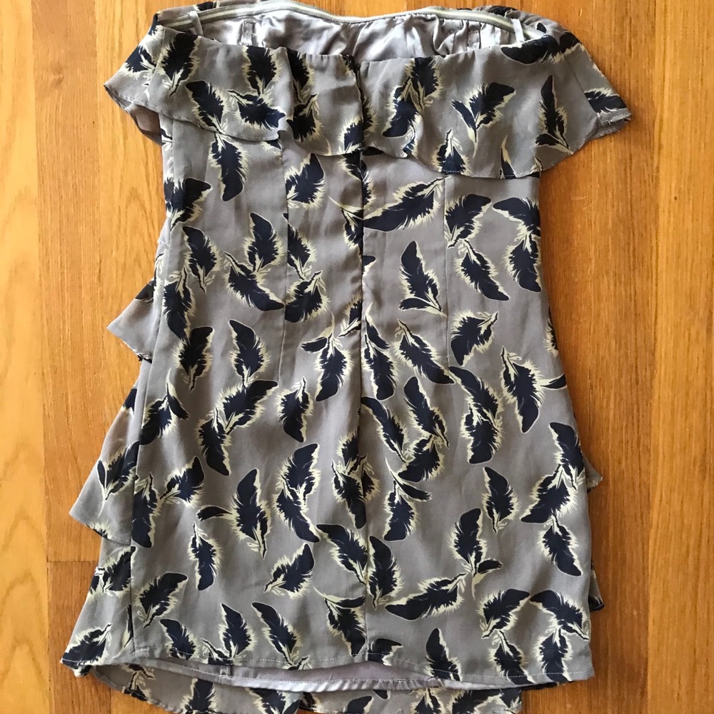 MUSTARD SEED FEATHER RUFFLE STRAPLESS DRESS - Picture 3 of 3